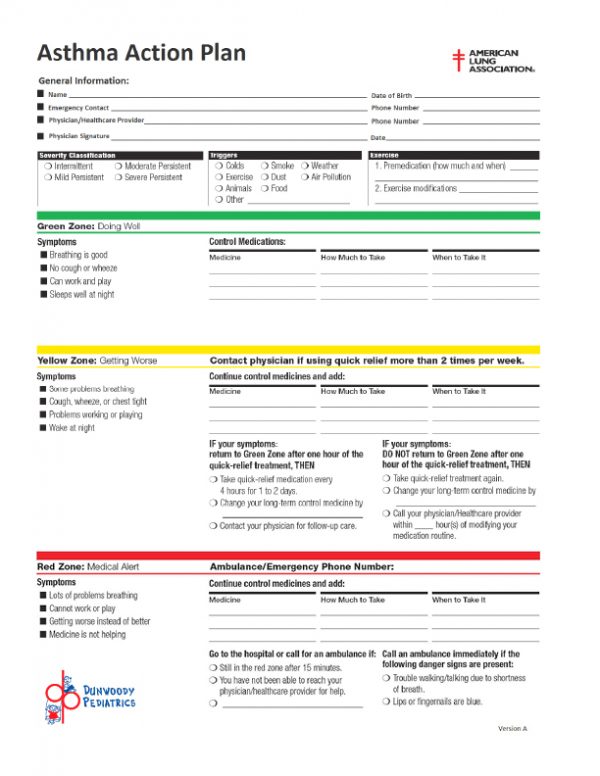 Asthma Action Plan